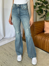 Piper Distressed Flare Jeans