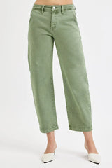 Noor Cropped Barrel Leg Jeans