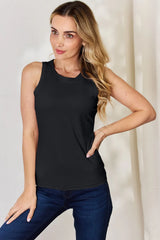 Round Neck Slim Tank in Cotton