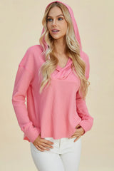 High Low Dropped Shoulder Hoodie