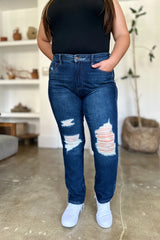 Harlow Distressed Straight Leg Jeans