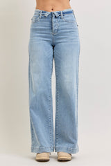 Odessa Folded Waist Wide Leg Jeans