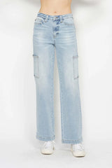 Elodie High Rise Straight Leg Cargo Jeans
