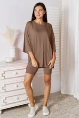 Soft Rayon Three Quarter Sleeve Top and Shorts Set