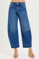Poppy Cropped Barrel Leg Jeans