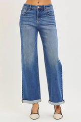 Iris High Rise Straight Leg Jeans