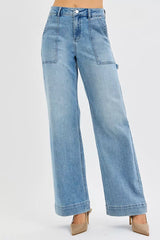 Talia High Rise Straight Leg Jeans