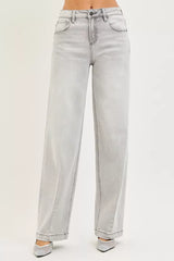 Leni Contrast Stitch Baggy Jeans
